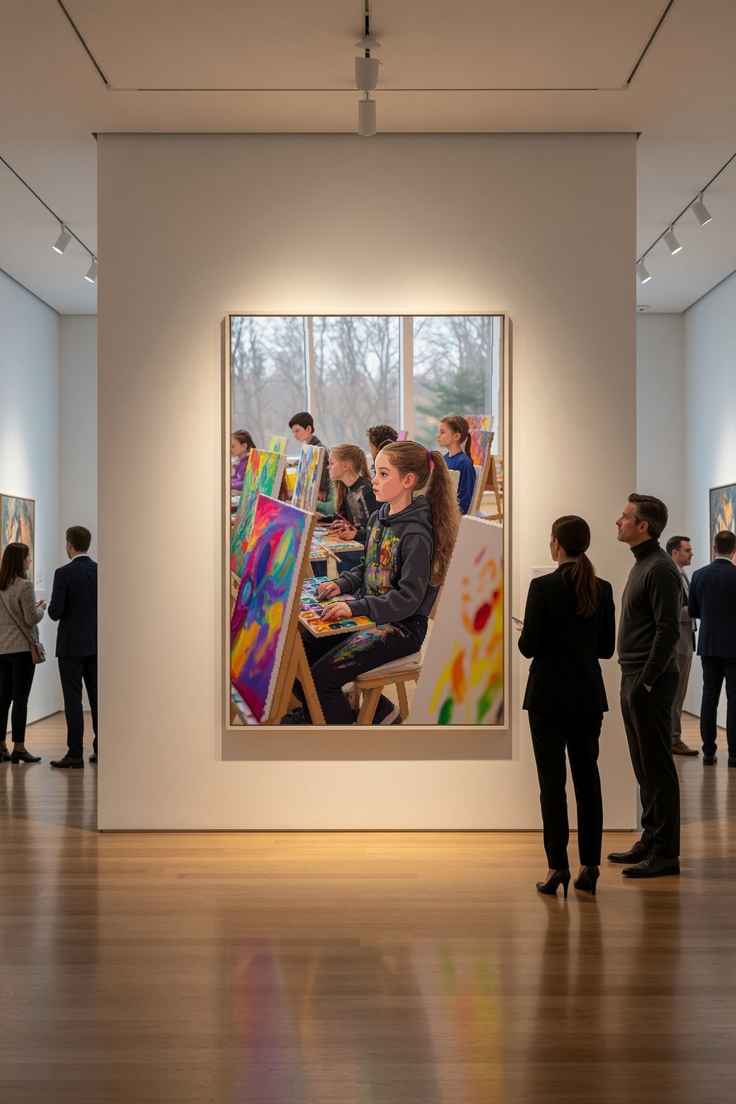 Inclusion artistique et jeunes talents dans une galerie